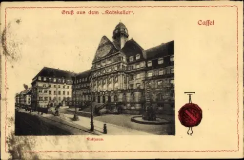 Ak Kassel in Hessen, Ratskeller, Rathaus, Siegel