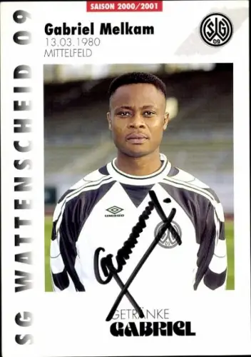 Autogrammkarte Fußballer Gabriel Melkam, SG Wattenscheid 09, Autogramm