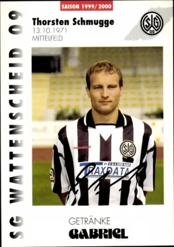Autogrammkarte Fußballer Thorsten Schmugge, SG Wattenscheid 09, Autogramm