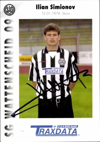 Autogrammkarte Fußballer Ilian Simionov, SG Wattenscheid 09, Autogramm