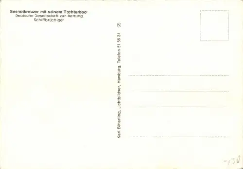 Ak Seenotkreuzer mit Tochterboot, DGzRS