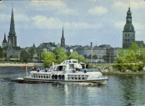 Ak Riga Lettland, Ausflugsschiff