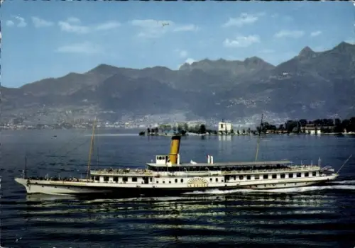 Ak Lac Leman, Bateau-Salon La Suisse