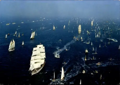 Ak Windjammer auf der Ostsee, Segelschiffe, Segelboote