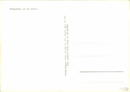 Ak Windjammer auf der Ostsee, Segelschiffe, Segelboote