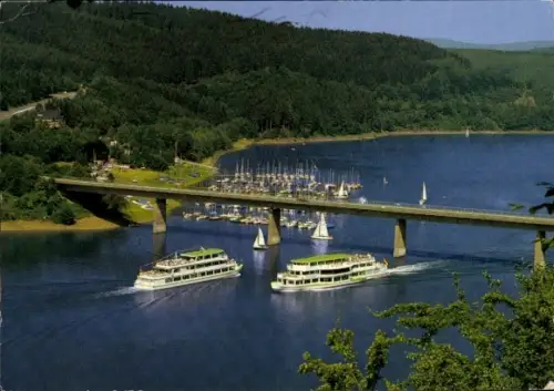 Ak Schifffahrt am Biggesee, Brücke