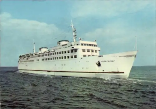 Ak Fährschiff Warnemünde