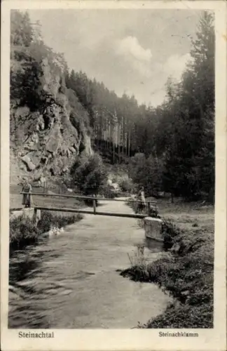 Ak Presseck in Oberfranken, Steinachtal, Steinachklamm