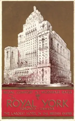 Ak Toronto Ontario Kanada, View of the Royal York Hotel