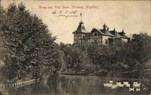 Ak Mögeldorf Nürnberg Mittelfranken, Villa Geyer