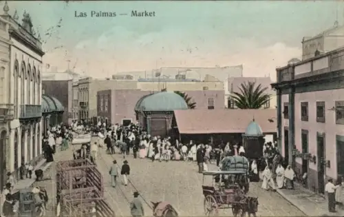 Ak Las Palmas de Gran Canaria Kanarische Inseln, Markt