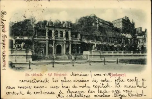 Ak Budapest Ungarn, Kgl Burgbazar