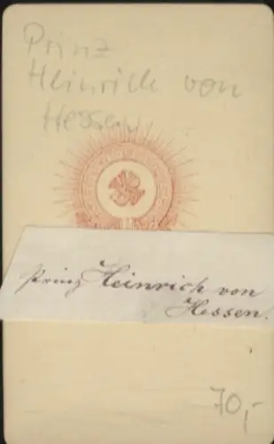 CdV Portrait Prinz Heinrich von Hessen