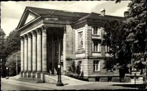 Ak Meiningen in Thüringen, Theater, Außenansicht, Säulen