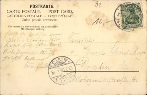 Ak Freiberg in Sachsen, Post, Poststraße