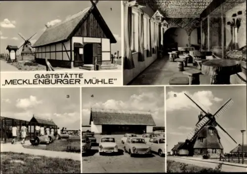 Ak Groß Stieten in Mecklenburg, Gaststätte Mecklenburger Mühle, Galerie, Vogelhaus, Tiergehege