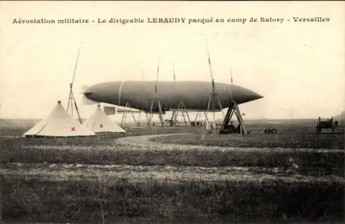 Ak Französisches Militär-Luftschiff Lebaudy, Camp Satory, Versailles