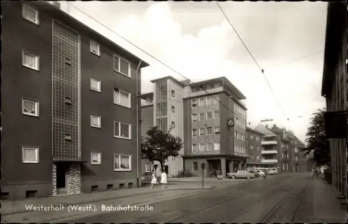 Ak Westerholt Herten im Ruhrgebiet, Bahnhofstraße