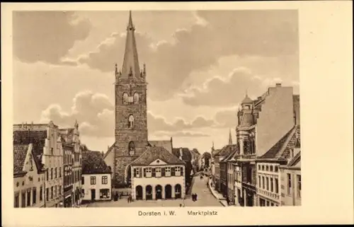 Ak Dorsten in Westfalen, Marktplatz