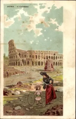 Litho  Roma Rom Lazio, Il Colosseo