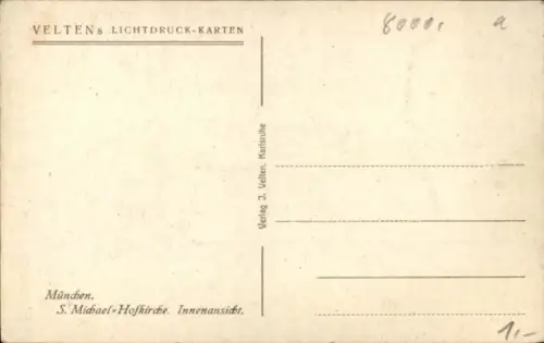 Ak München, S. Michael-Hofkirche, Innenansicht