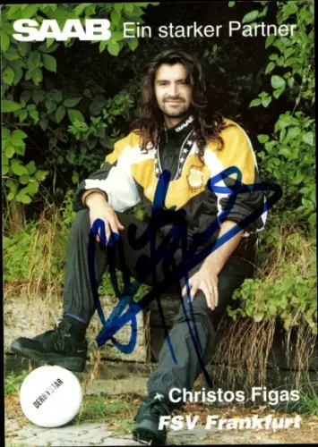 Autogrammkarte Fußballer Christos Figas, FSV Frankfurt, Autogramm