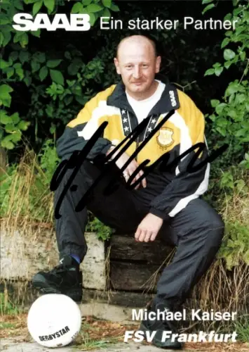 Autogrammkarte Fußballer Michael Kaiser, FSV Frankfurt, Autogramm