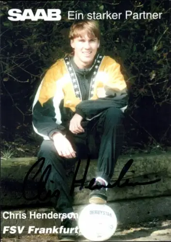 Autogrammkarte Fußballer Chris Henderson, FSV Frankfurt, Autogramm