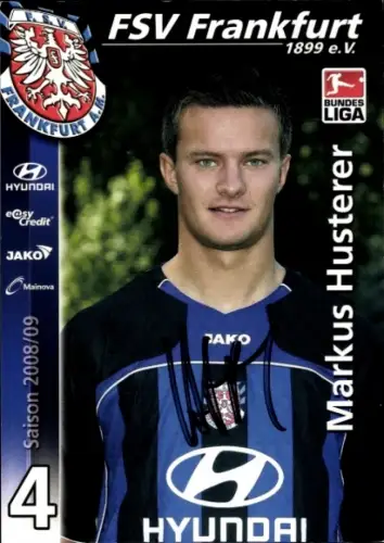 Autogrammkarte Fußballer Markus Husterer, FSV Frankfurt, Autogramm