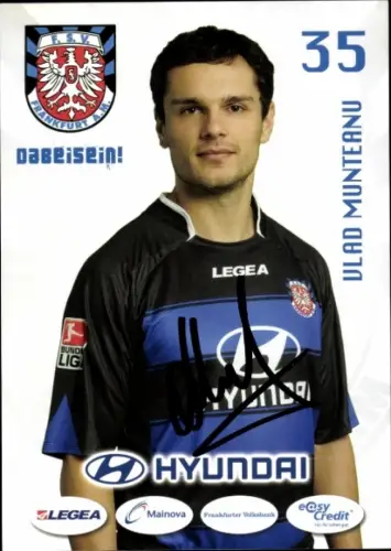 Autogrammkarte Fußballer Vlad Munteanu, FSV Frankfurt, Autogramm