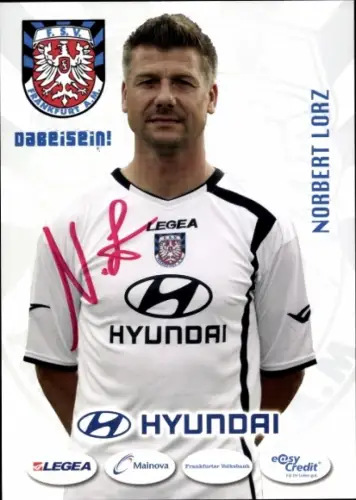 Autogrammkarte Torwarttrainer Norbert Lorz, FSV Frankfurt, Autogramm