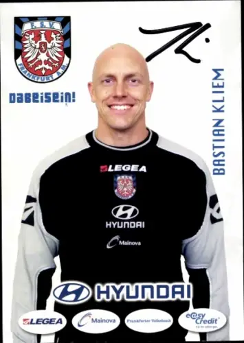 Autogrammkarte Konditions- und Rehatrainer Bastian Kliem, FSV Frankfurt, Autogramm