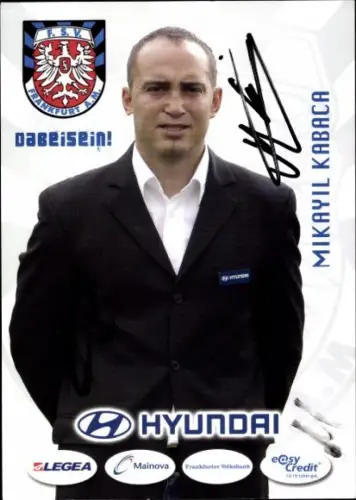 Autogrammkarte Teammanager Mikayil Kabaca, FSV Frankfurt, Autogramm