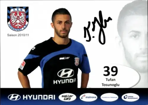 Autogrammkarte Fußballer Tufan Tosunoglu, FSV Frankfurt, Autogramm