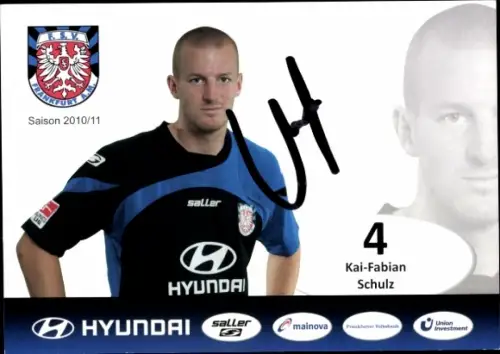 Autogrammkarte Fußballer Kai Fabian Schulz, FSV Frankfurt, Autogramm