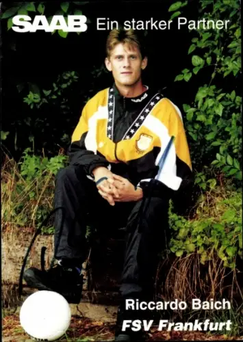 Autogrammkarte Fußballer Riccardo Baich, FSV Frankfurt, Autogramm