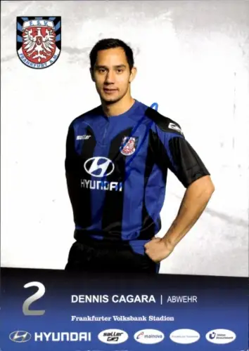 Autogrammkarte Fußballer Dennis Cagara, FSV Frankfurt, Autogramm