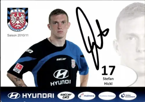 Autogrammkarte Fußballer Stefan Hickl, FSV Frankfurt, Autogramm