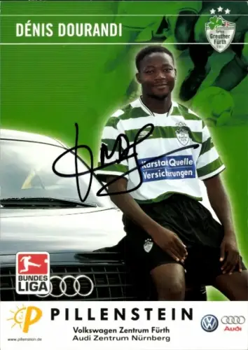 Autogrammkarte Fußballer Dénis Dourandi, SpVgg Greuther Fürth, Autogramm