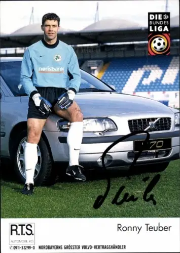 Autogrammkarte Fußballer Ronny Teuber, SpVgg Greuther Fürth, Autogramm