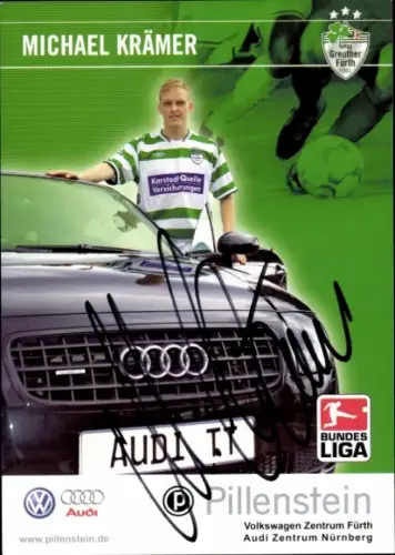 Autogrammkarte Fußballer Michael Krämer, SpVgg Greuther Fürth, Autogramm