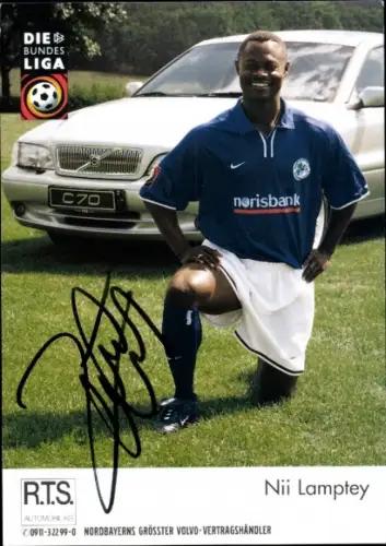 Autogrammkarte Fußballer Nii Lamptey, SpVgg Greuther Fürth, Autogramm