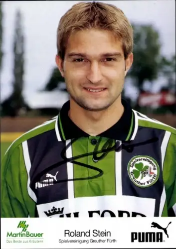 Autogrammkarte Fußballer Roland Stein, SpVgg Greuther Fürth, Autogramm
