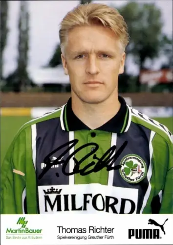 Autogrammkarte Fußballer Thomas Richter, SpVgg Greuther Fürth, Autogramm