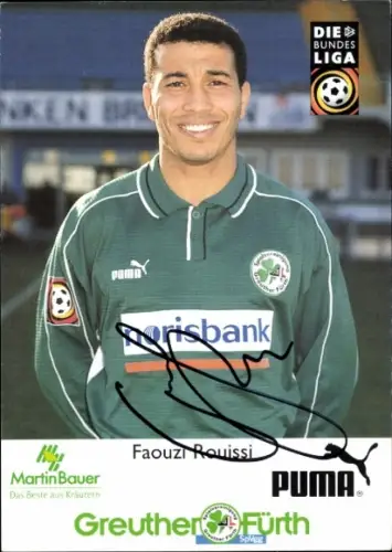 Autogrammkarte Fußballer Faouzi Rouissi, SpVgg Greuther Fürth, Autogramm