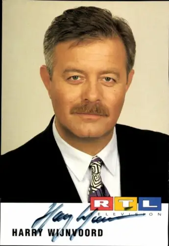 Ak Moderator Harry Wijnvoord, Portrait, Autogramm