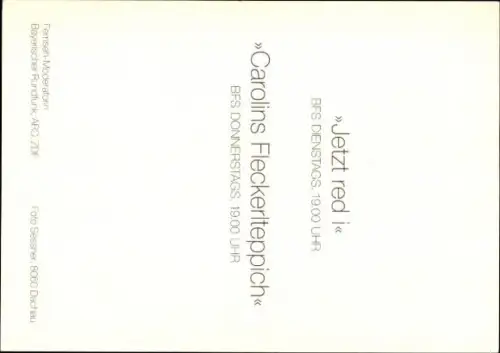 Autogrammkarte Moderatorin Carolin Reiber, Portrait, Autogramm