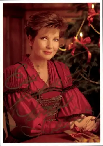 Autogrammkarte Moderatorin Carolin Reiber, Portrait, Autogramm