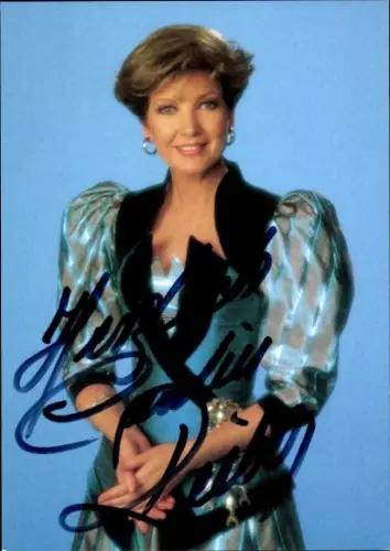 Autogrammkarte Moderatorin Carolin Reiber, Portrait, Autogramm