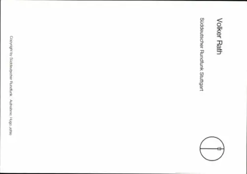 Ak Schauspieler Volker Rath, Portrait, Autogramm